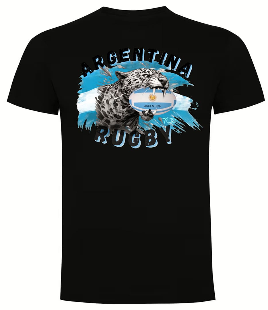 Camiseta Argentina Rugby negra
