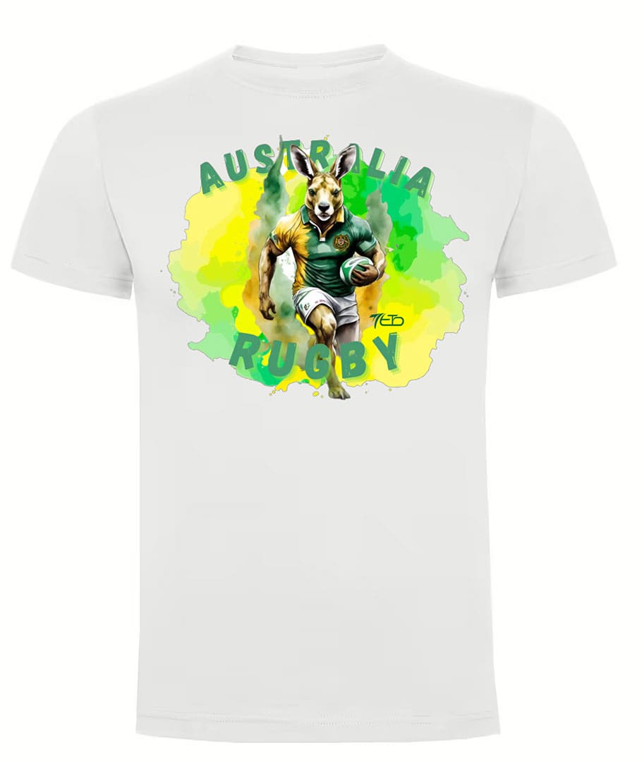 Camiseta Australia Rugby blanca