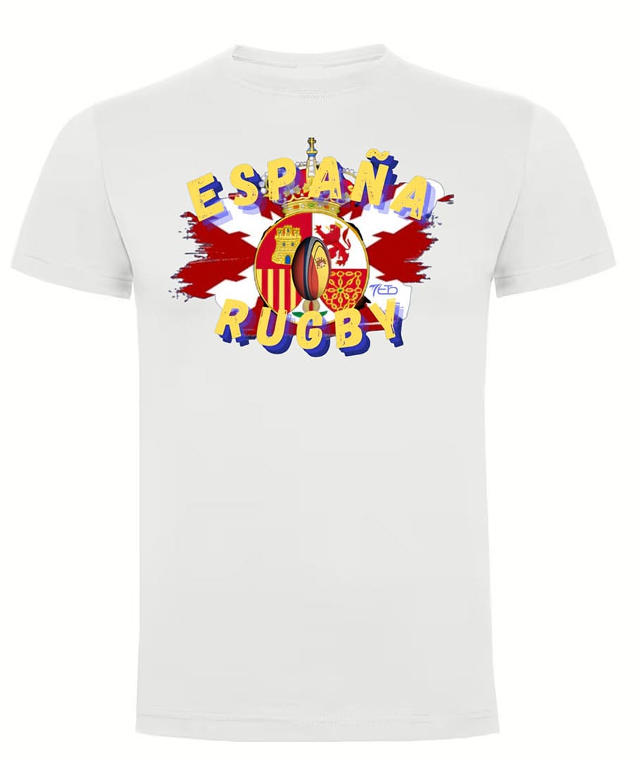 Camiseta España Rugby blanca