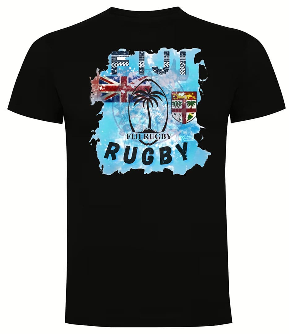 Camiseta Fiji Rugby negra