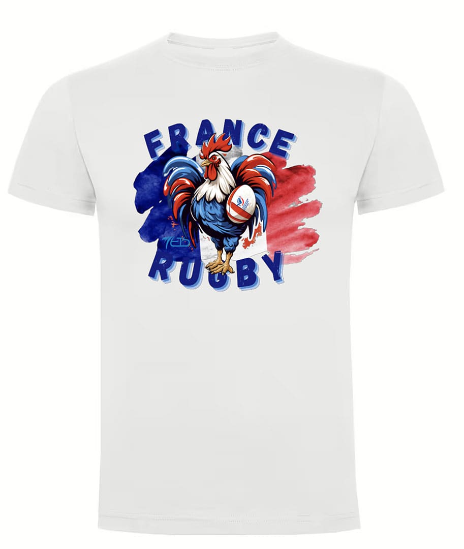Camiseta Francia Rugby blanca