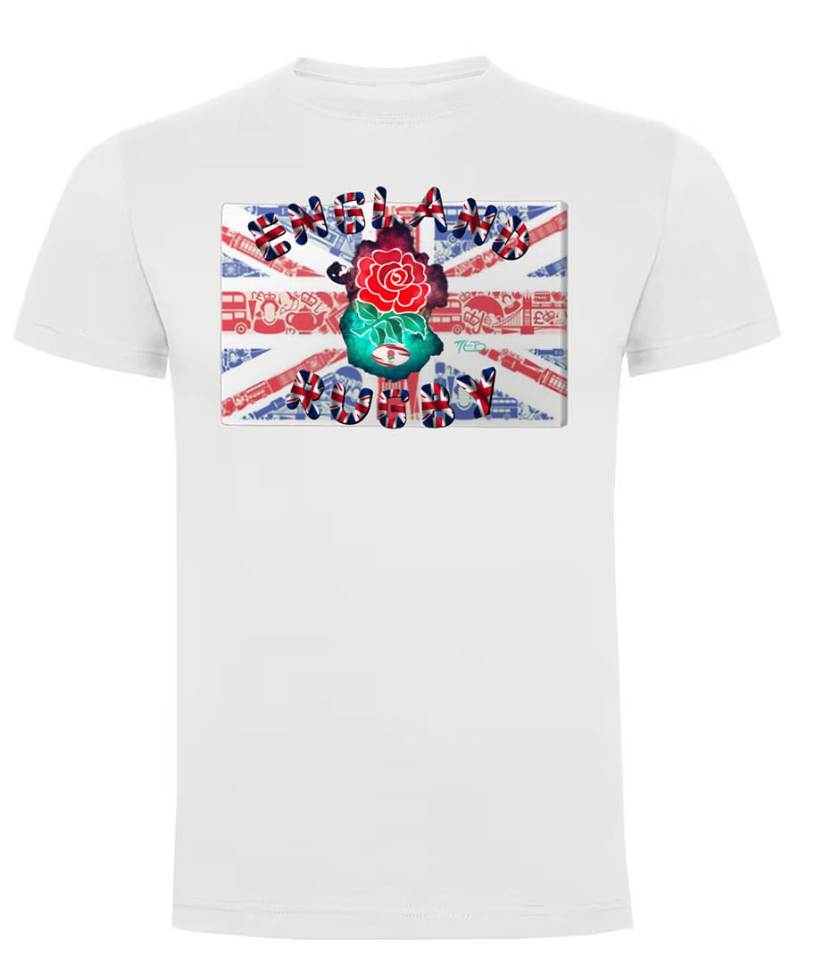 Camiseta Inglaterra Rugby blanca