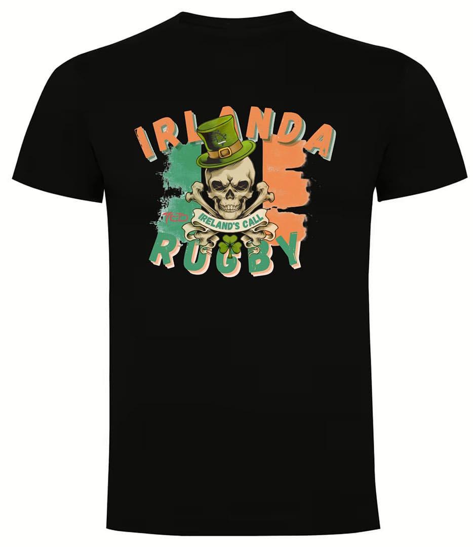 Camiseta Irlanda Rugby negra