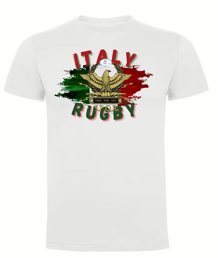 Camiseta Italia Rugby blanca