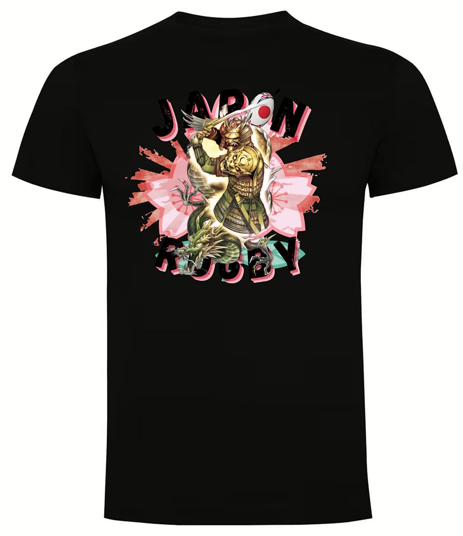 Camiseta Japón Rugby negra