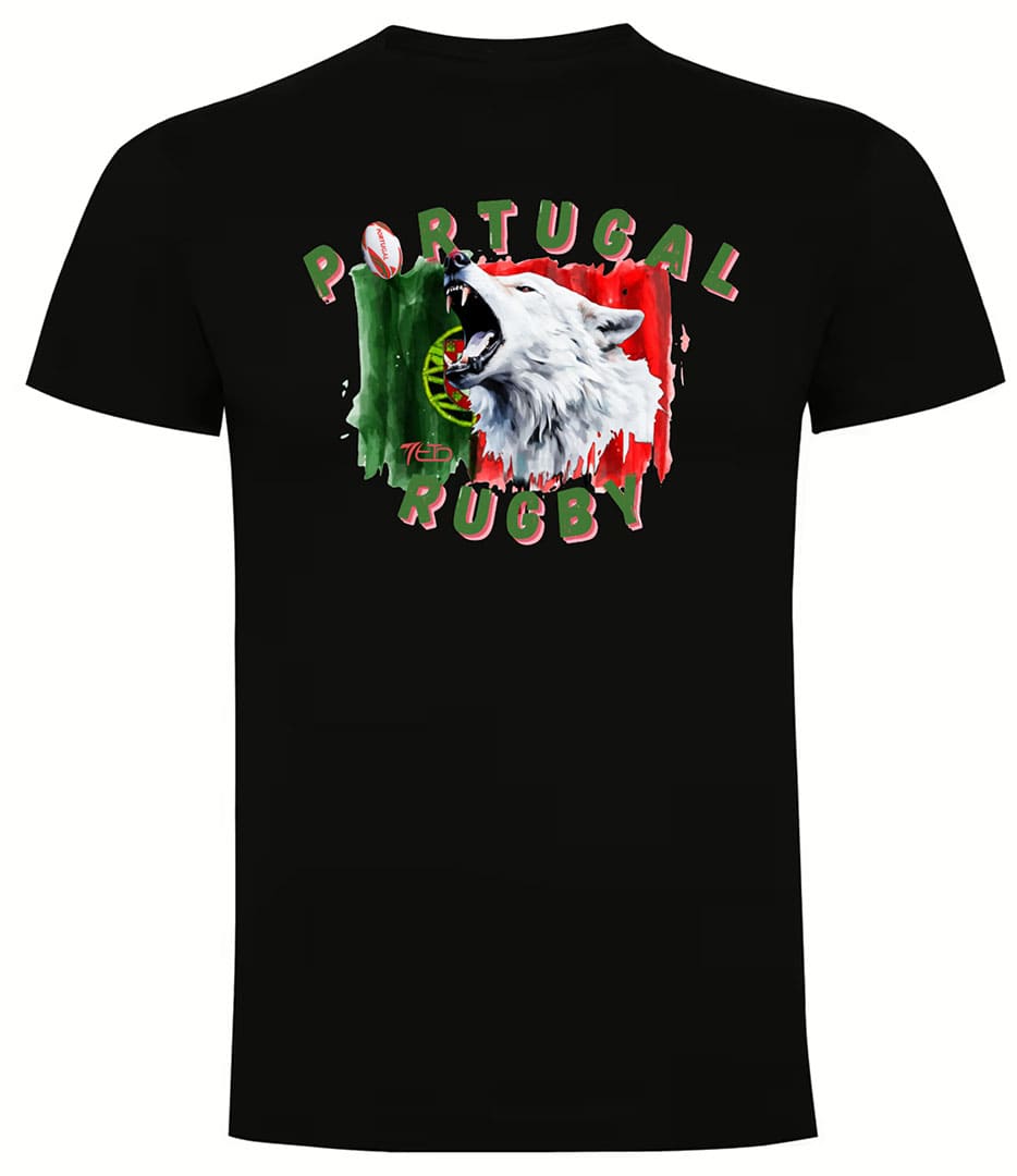 Camiseta Portugal Rugby negra